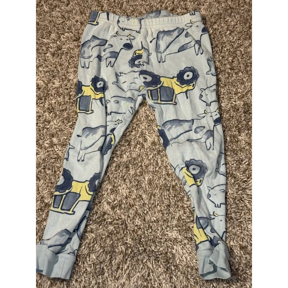 Carter’s Toddler Pajama Pants Farm Animals Tractor Print Blue Size 3T